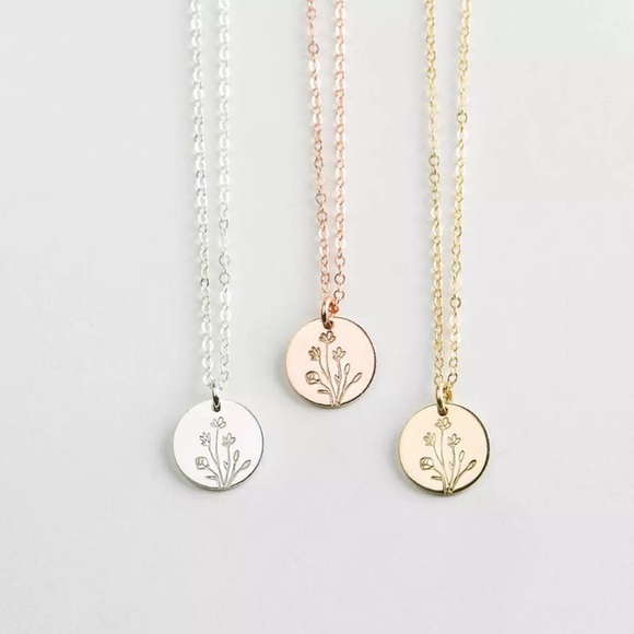 “Lila” Wildflower Bohemian/Indie Pendant Necklace - Picture 3 of 4